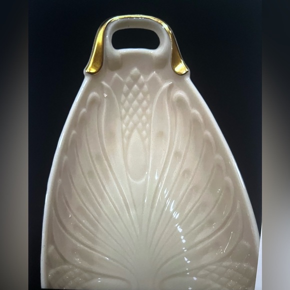 LENOX Relish Dish “Monaco” Collection Ivory Porcelain Oval 24k Gold Trim U.S.A. - Picture 2 of 11
